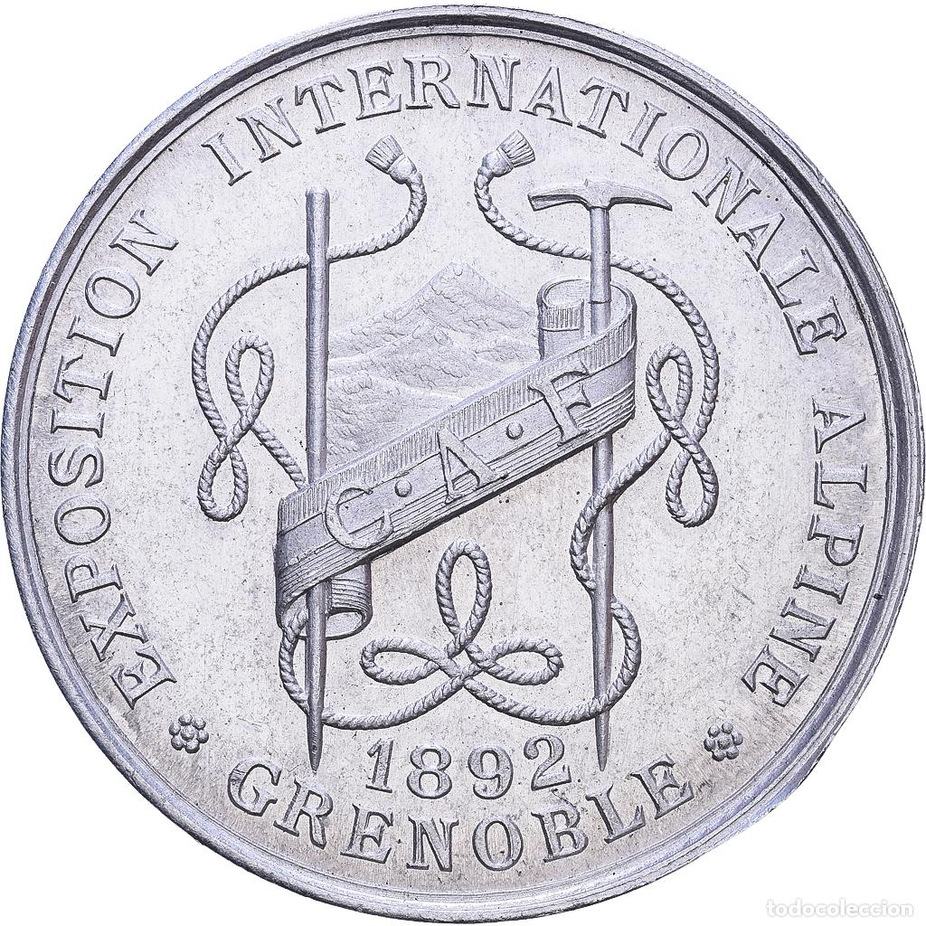 Medallas hist&oacute;ricas: [#1535076] Francia, medalla, Exposition internationale alpine, 1892, Aluminio, SC