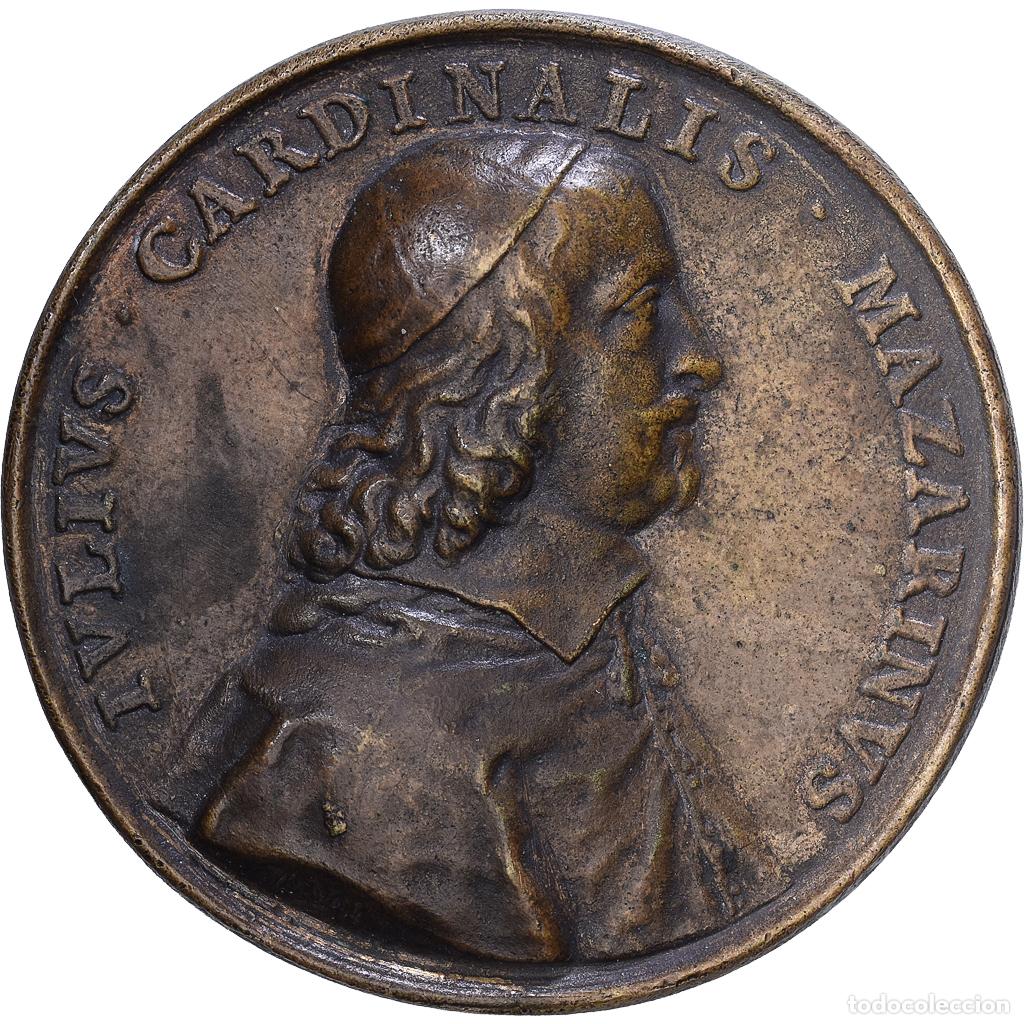 Medallas hist&oacute;ricas: [#1535240] Francia, medalla, Cardinal Mazarin, Bataille de Casale, 1630, Bronce, MBC