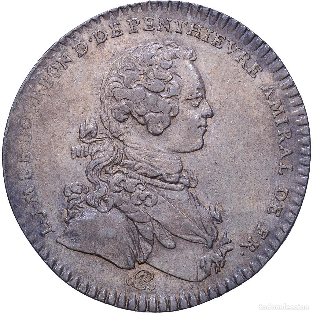 Medallas hist&oacute;ricas: [#1535059] Francia, zeton, Louis XV, Marine, 1744, Plata, MBC+