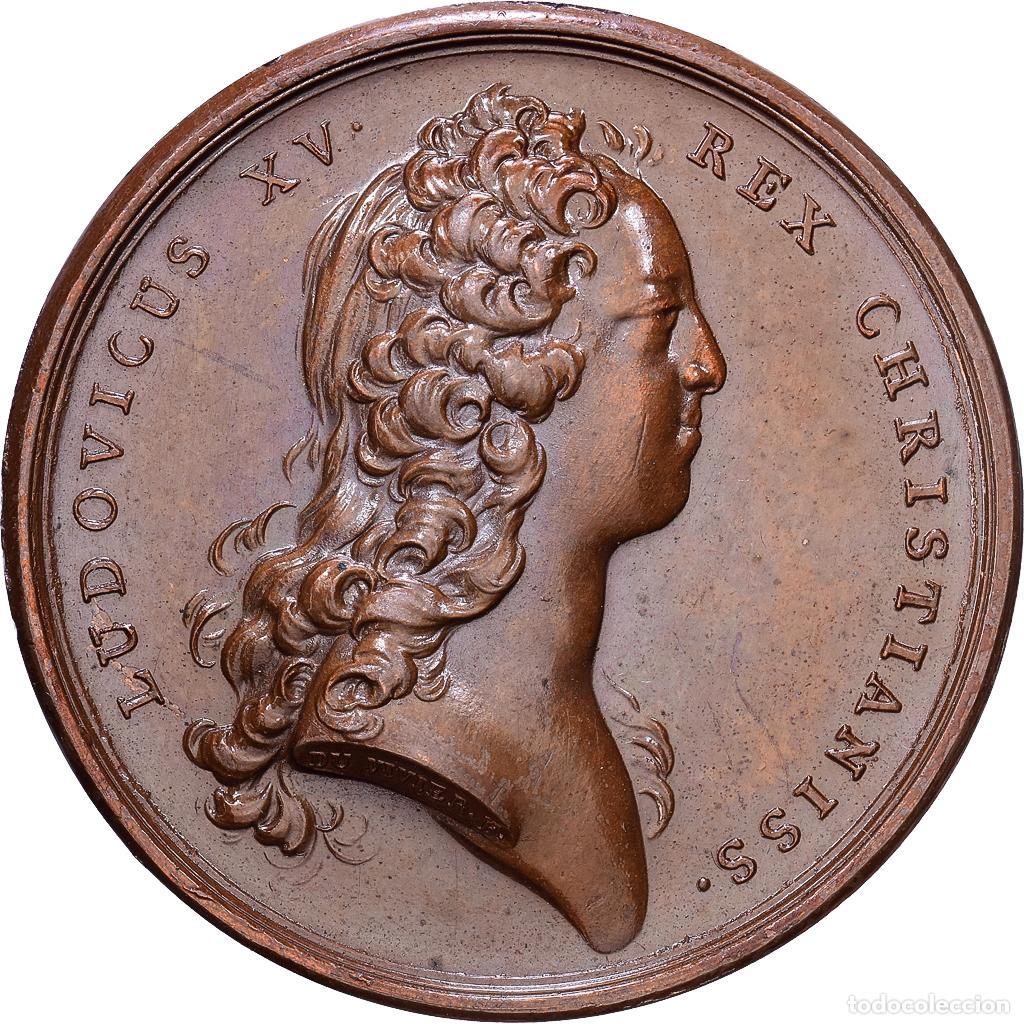 Medallas hist&oacute;ricas: [#1535024] Francia, medalla, Louis XV, Maison de la Reine, Marie Lesczinska, 1725, Bronce