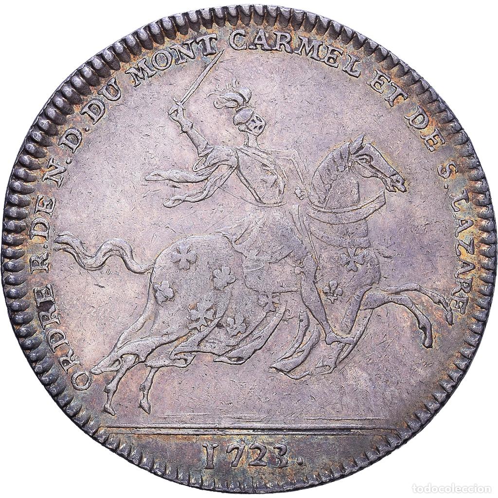 Medallas hist&oacute;ricas: [#1535070] Francia, zeton, Order of Mont Carmel & st-Lazare, 1700, Plata, MBC+