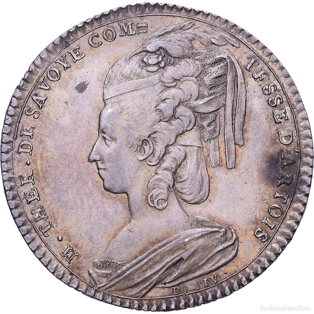 Medallas hist&oacute;ricas: [#1535037] Francia, zeton, Marie-Th&eacute;r&egrave;se, Comtesse d'Artois, Plata, Very rare, EBC