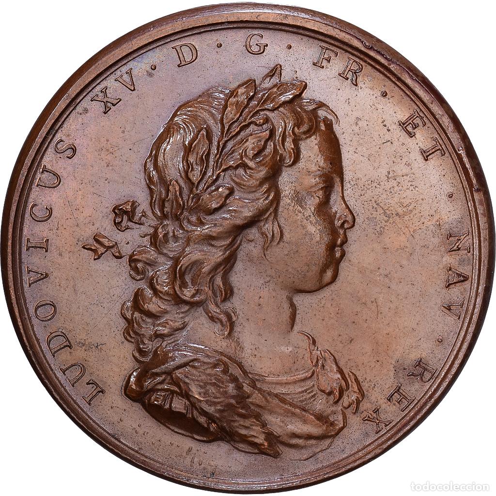 Medallas hist&oacute;ricas: [#1535238] Francia, medalla, Louis XV, Progr&egrave;s du Roi, 1718, Cobre, EBC