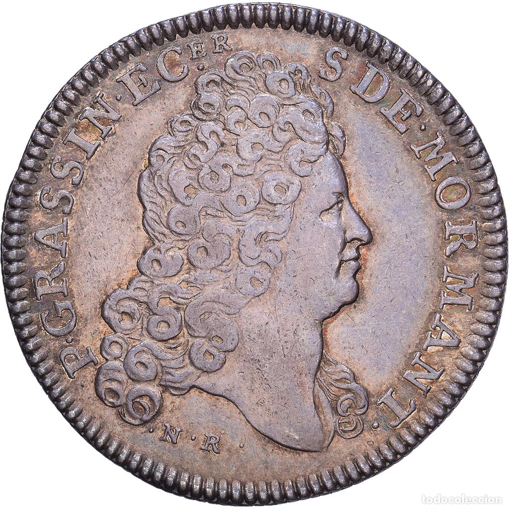 Medallas hist&oacute;ricas: [#139958] Francia, zeton, Bourgogne, P. Grassin, seigneur de Mormant, 1707-1713, Plata
