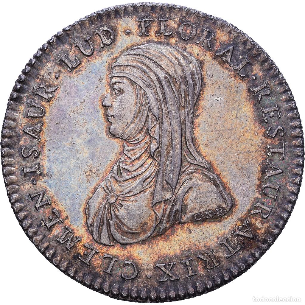 Medallas hist&oacute;ricas: [#1535072] Francia, zeton, Cl&eacute;mence Isaure, jeux floraux, 1754, Plata, EBC