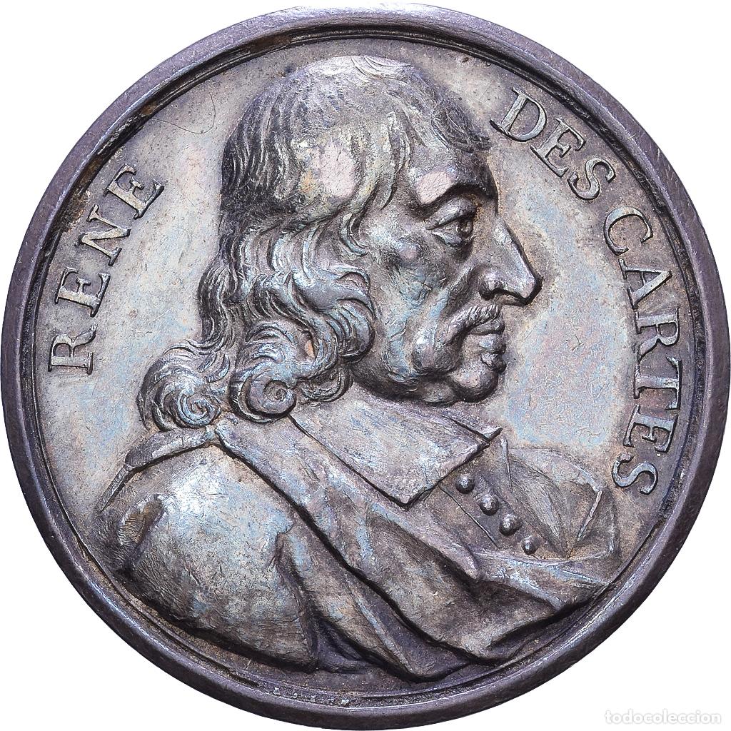 Medallas hist&oacute;ricas: [#1535081] Francia, zeton, Ren&eacute; Descartes, Plata, Dassier, Les Hommes illustres, EBC