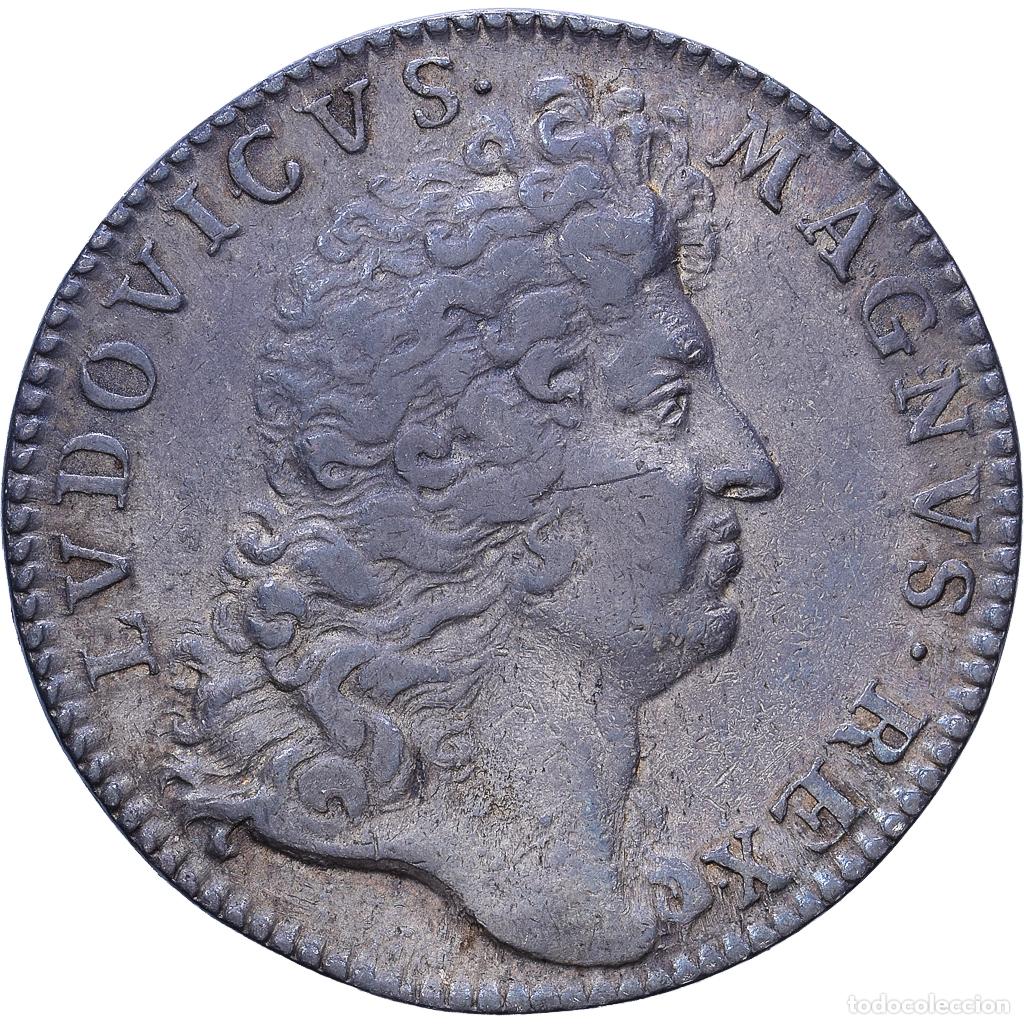 Medallas hist&oacute;ricas: [#1535008] Francia, zeton, Louis XIV, Tr&eacute;sor Royal, 1690, Plata, BC+, Feuardent:1932
