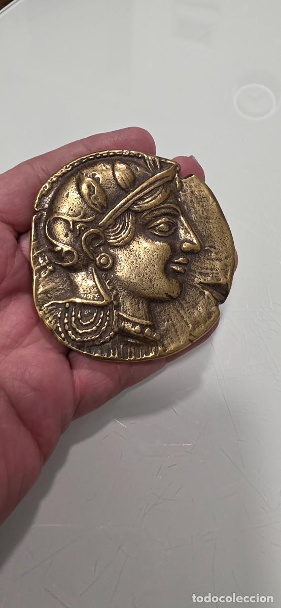 Medallas hist&oacute;ricas: Preciosa medalla Atenas bronce antigua