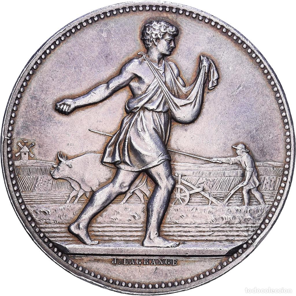 Medallas hist&oacute;ricas: [#1118257] Francia, medalla, Soci&eacute;t&eacute; des Agriculteurs du Nord, Plata, Lagrange, EBC