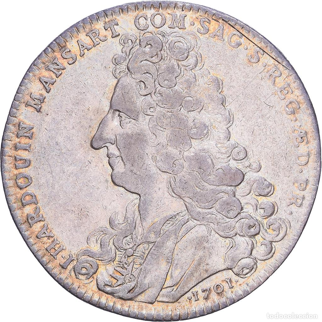Medallas hist&oacute;ricas: [#139977] Francia, zeton, Jules Hardouin-Mansart, 1701, Plata, MBC