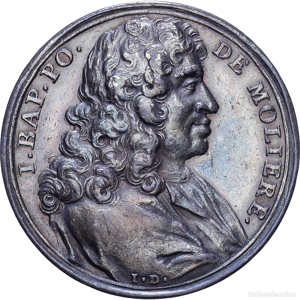 Medallas hist&oacute;ricas: [#1535082] Francia, zeton, Jean-Baptiste Pocquelin de Moli&egrave;re, Plata, Dassier, Les Hommes