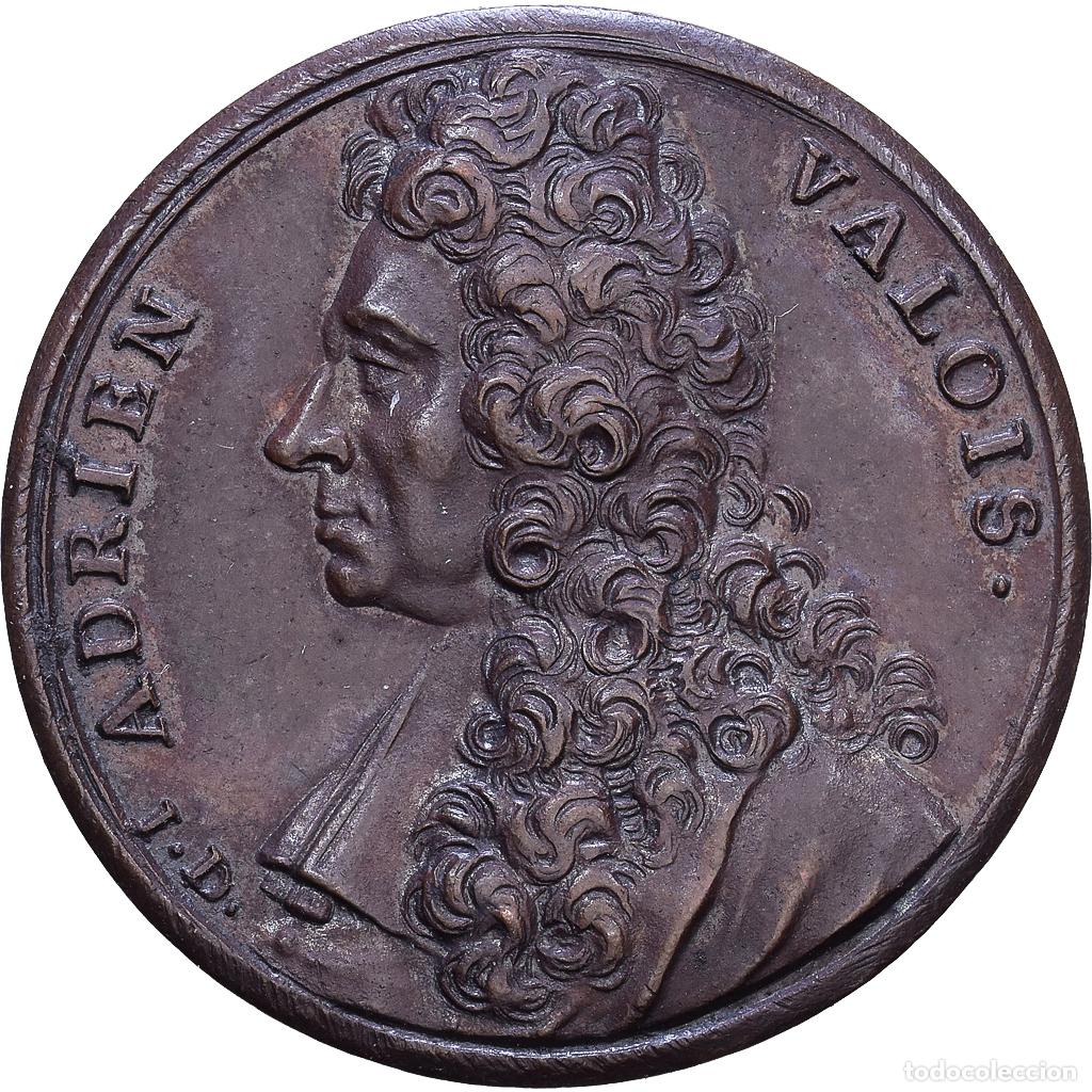 Medallas hist&oacute;ricas: [#1535101] Francia, zeton, ADRIEN VALOIS, Cobre, Dassier, Les Hommes illustres, EBC