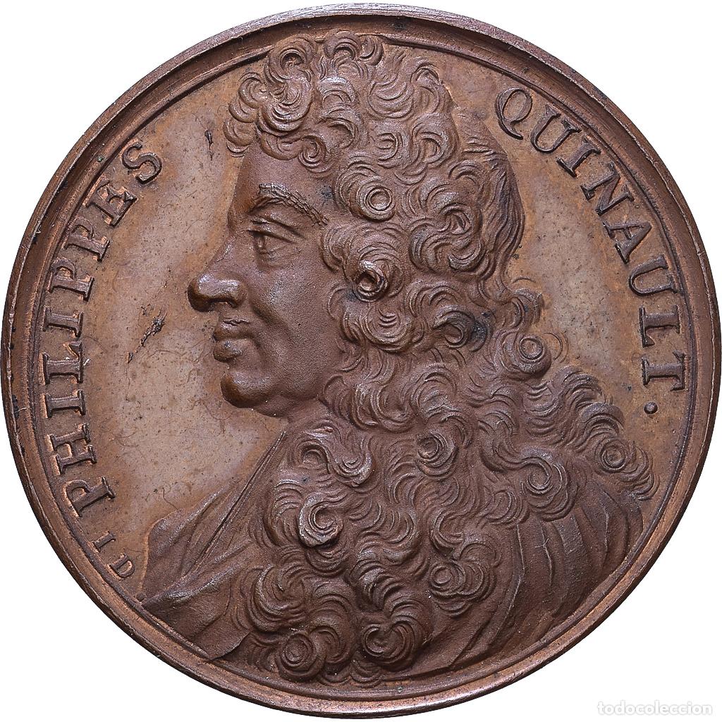 Medallas hist&oacute;ricas: [#1535105] Francia, zeton, Philippes Quinault, Cobre, Dassier, Les Hommes illustres, EBC
