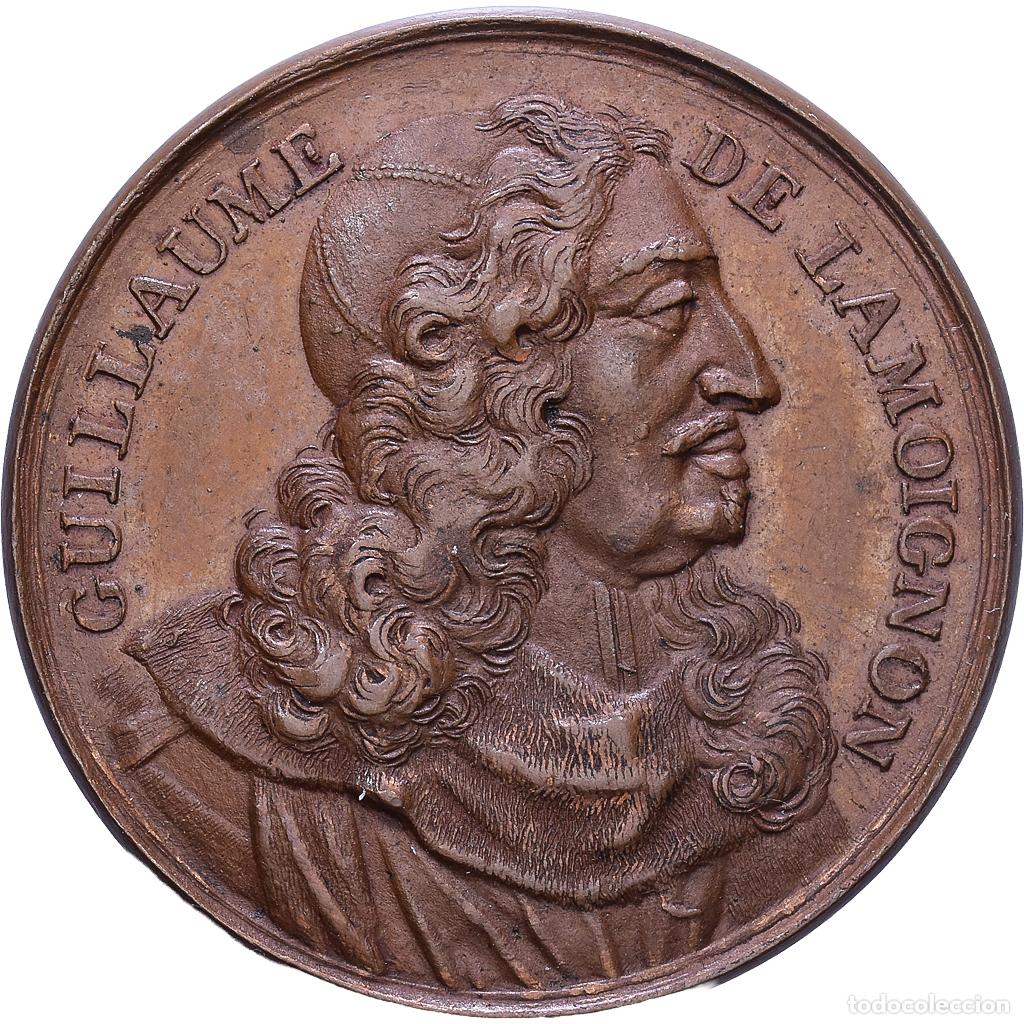 Medallas hist&oacute;ricas: [#1535102] Francia, zeton, Guillaume de Lamoignon, Pr&eacute;sident au Parlement de Paris, Cobre