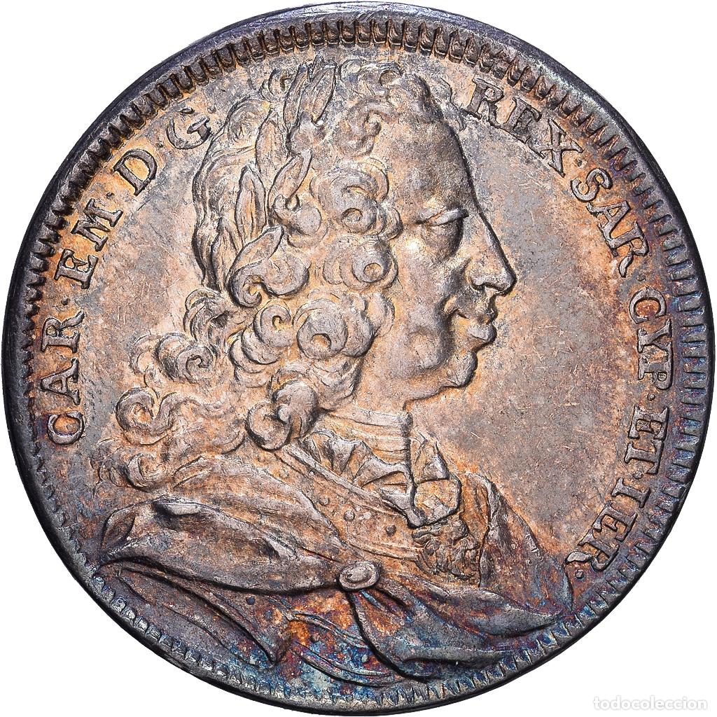 Medallas hist&oacute;ricas: [#139993] Francia, zeton, Charles-Emmanuel III, 1734, Plata, EBC