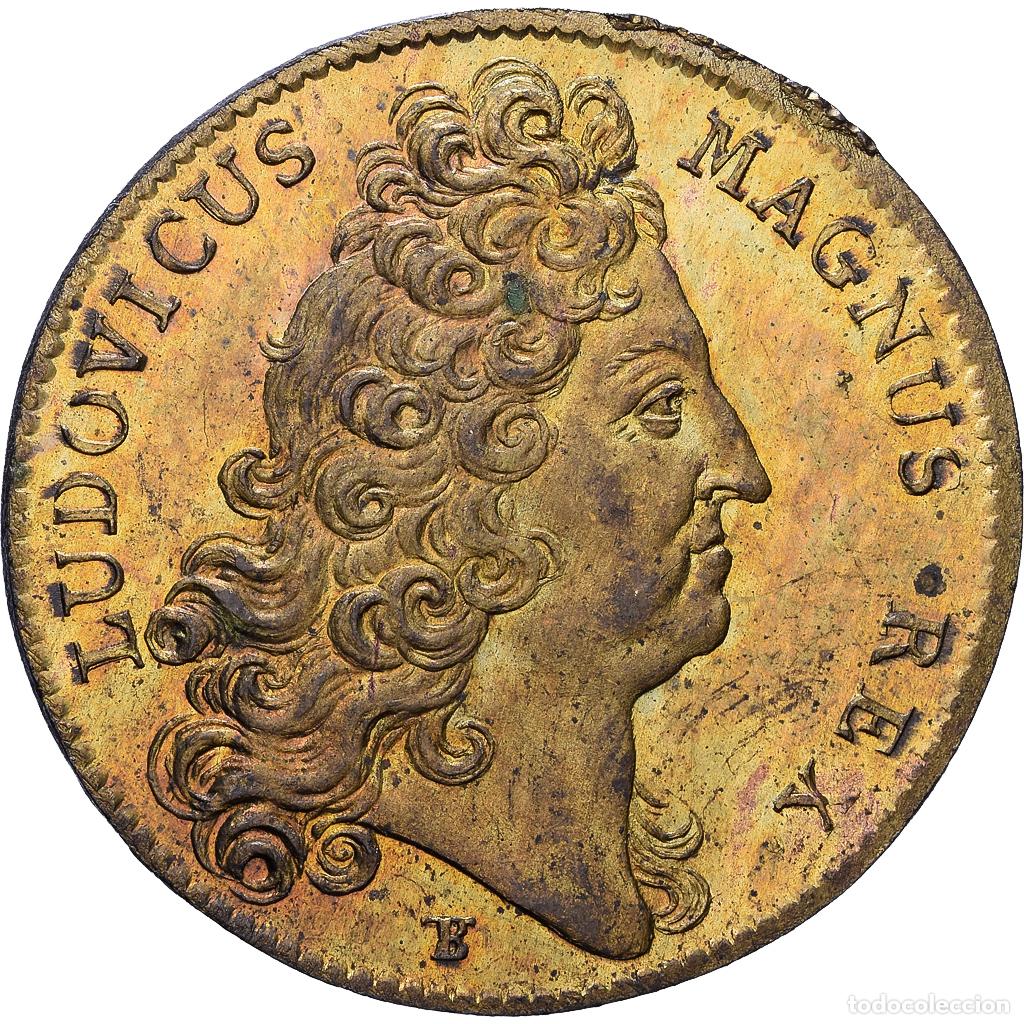 Medallas hist&oacute;ricas: [#1535005] Francia, zeton, Louis XIV, Parties Casuelles, 1709, Lat&oacute;n, EBC, Feuardent:2717