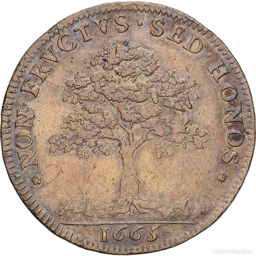 Medallas hist&oacute;ricas: [#139966] Francia, zeton, Centre, Pierre Maissat, seigneur de Lev&eacute;ville, 1665, Cobre, MBC