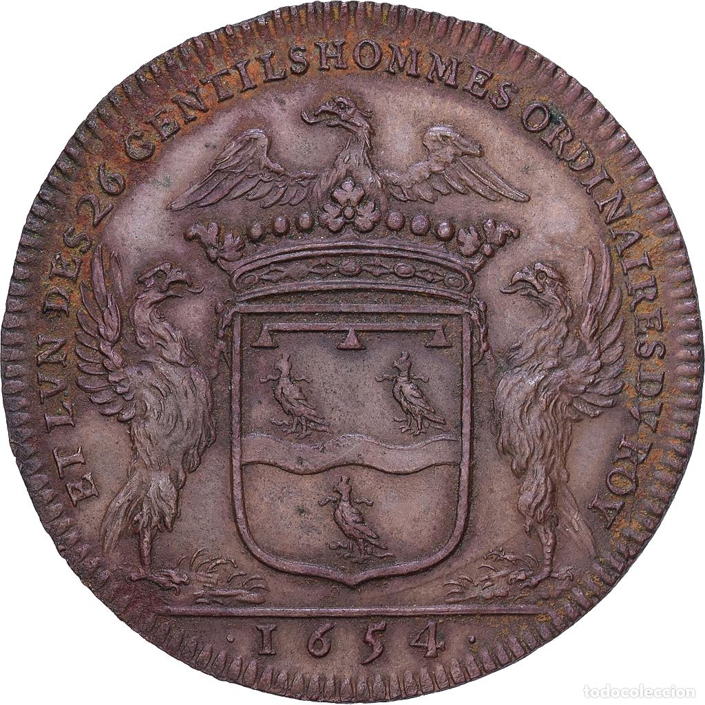 Medallas hist&oacute;ricas: [#139971] Francia, zeton, Etienne du Verdier, 1654, Cobre, EBC+
