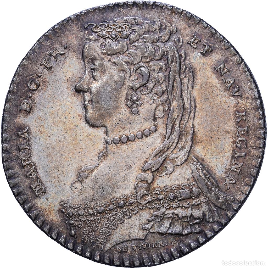 Medallas hist&oacute;ricas: [#1535054] Francia, zeton, Maison de la Reine, Marie Leszczinska, 1738, Plata, EBC