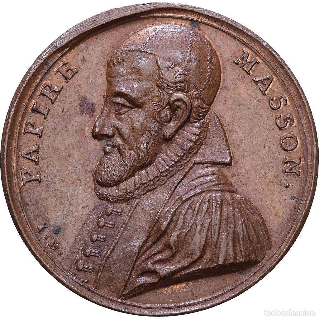 Medallas hist&oacute;ricas: [#1535094] Francia, zeton, PAPIRE MASSON, Cobre, Dassier, Les Hommes illustres, EBC