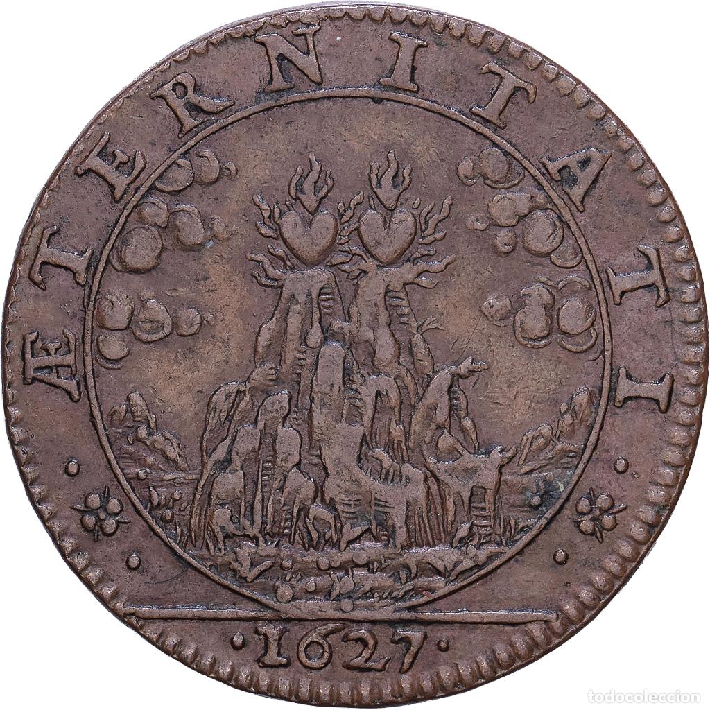 Medallas hist&oacute;ricas: [#139961] Francia, zeton, Le Marchand, Saint-Manvieu, 1627, Cobre, MBC
