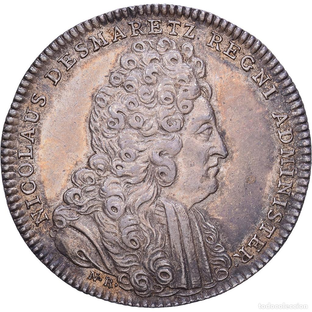 Medallas hist&oacute;ricas: [#139987] Francia, zeton, Nicolas Desmaretz, 1712, Plata, SC