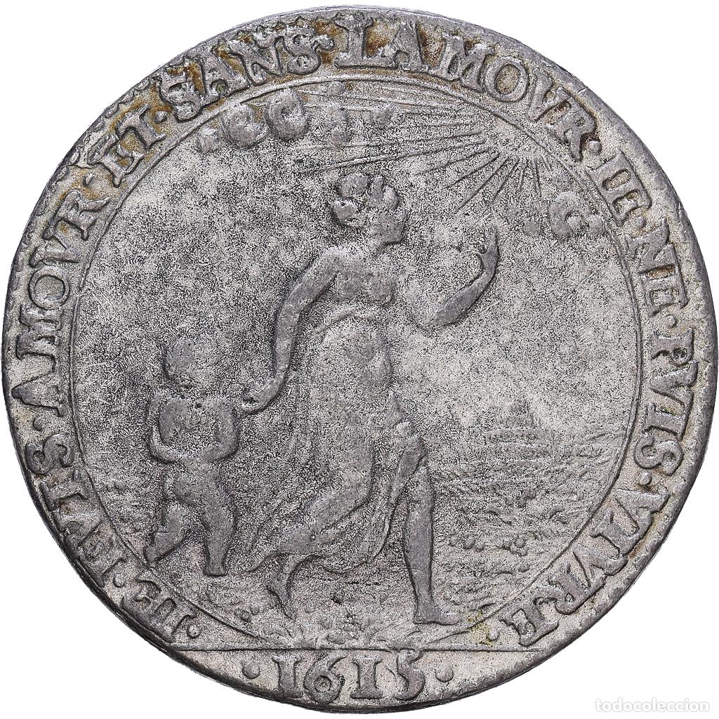 Medallas hist&oacute;ricas: [#139992] Francia, zeton, Armes de J. Brice, 1615, Hojalata, MBC