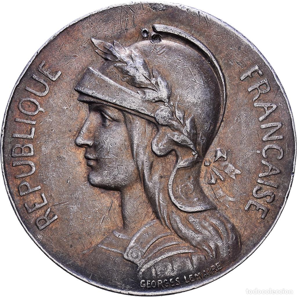 Medallas hist&oacute;ricas: [#1118298] Francia, medalla, M&eacute;daille Coloniale, History, Lemaire, MBC, Plata