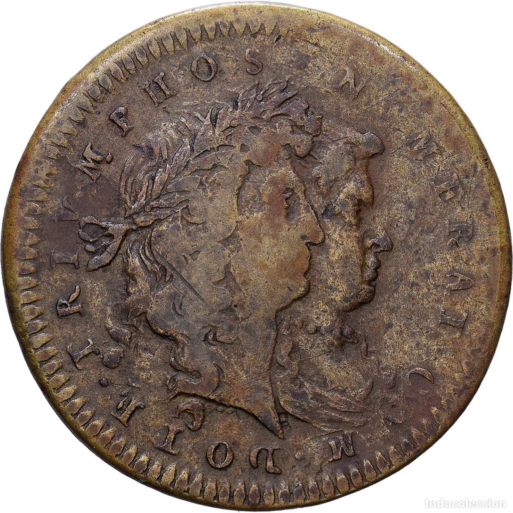 Medallas hist&oacute;ricas: [#1535004] Francia, zeton, Louis XIV & Marie-Th&eacute;r&egrave;se d'Espagne, Ordinaire des Guerres