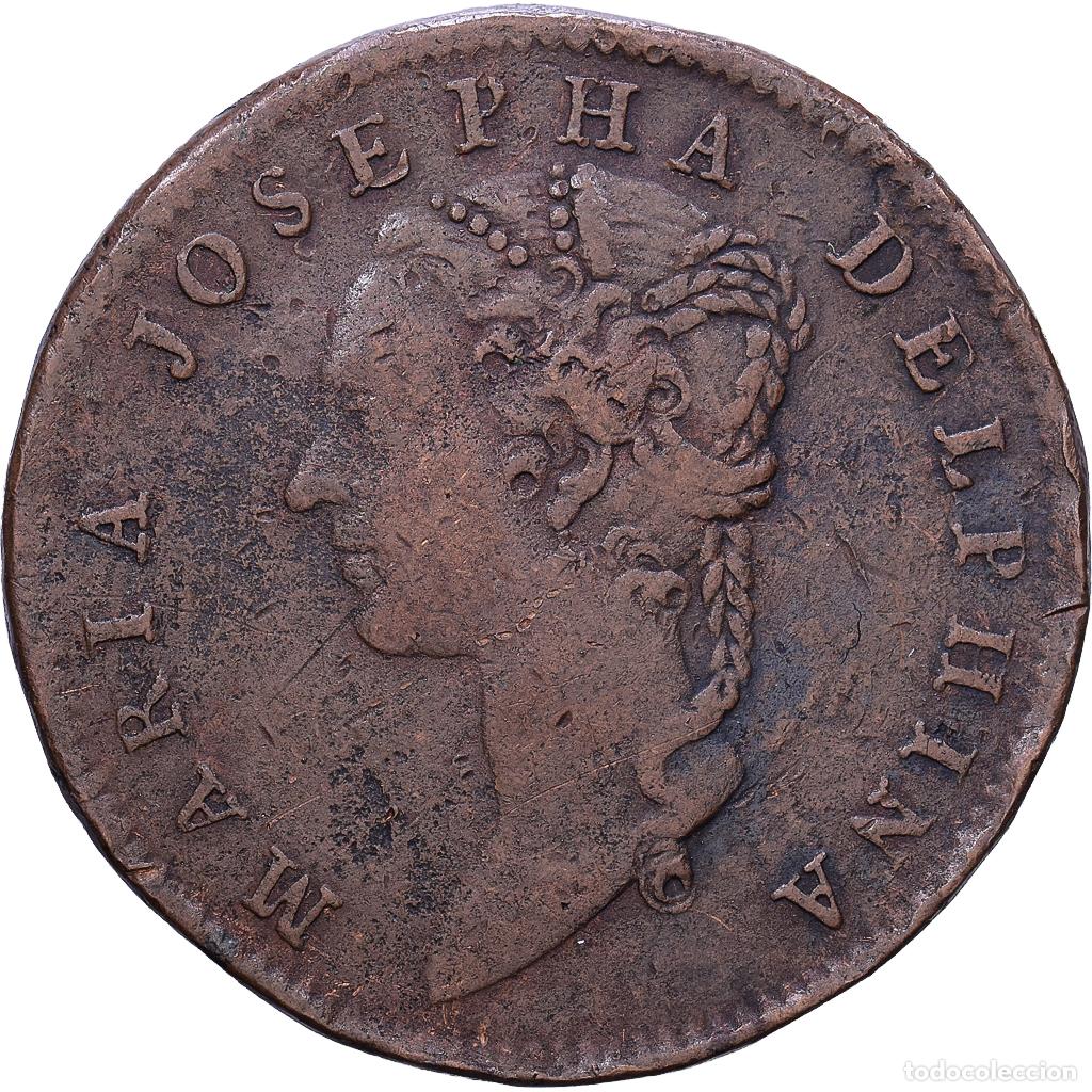 Medallas hist&oacute;ricas: [#1535045] Francia, zeton, Marie-Jos&egrave;phe de Saxe, 1763, Bronce, BC+, Feuardent:11217
