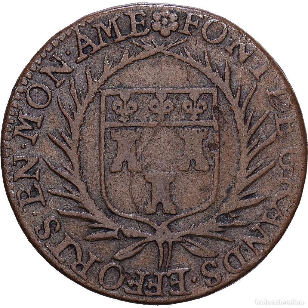 Medallas hist&oacute;ricas: [#139995] Francia, zeton, Michel Banchereau, Cobre, BC+