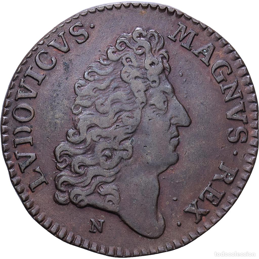 Medallas hist&oacute;ricas: [#1535009] Francia, zeton, Louis XIV, Tr&eacute;sor Royal, 1690, Cobre, BC+