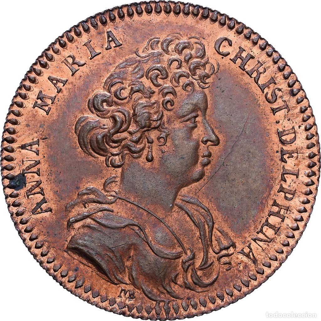 Medallas hist&oacute;ricas: [#1535052] Francia, zeton, Anne Marie Christine de Bavi&egrave;re, 1686, Bronce, SC