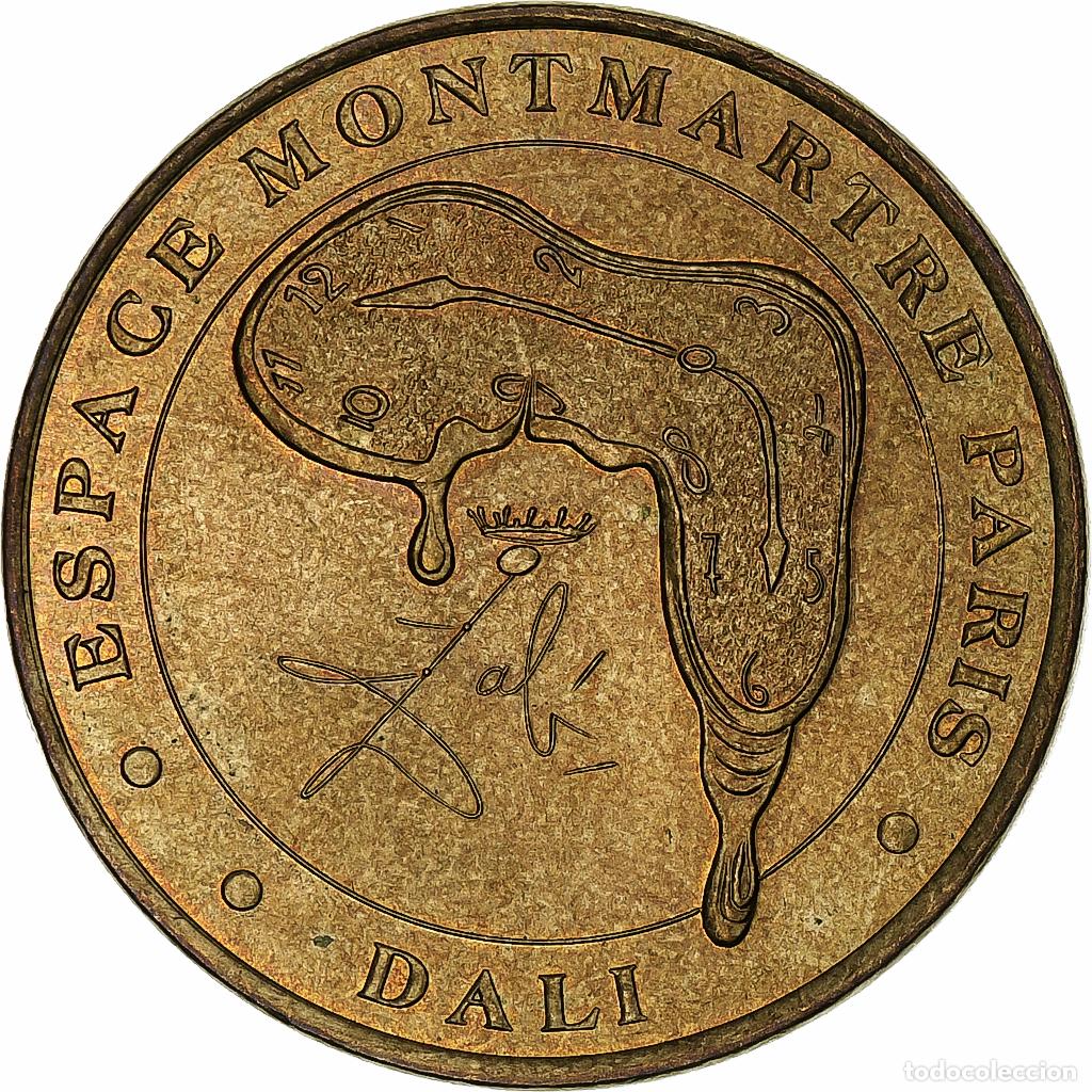 Medallas hist&oacute;ricas: [#1280642] Francia, Tourist token, Espace Montmartre, Dali, 2002, MDP, Nordic gold, EBC+