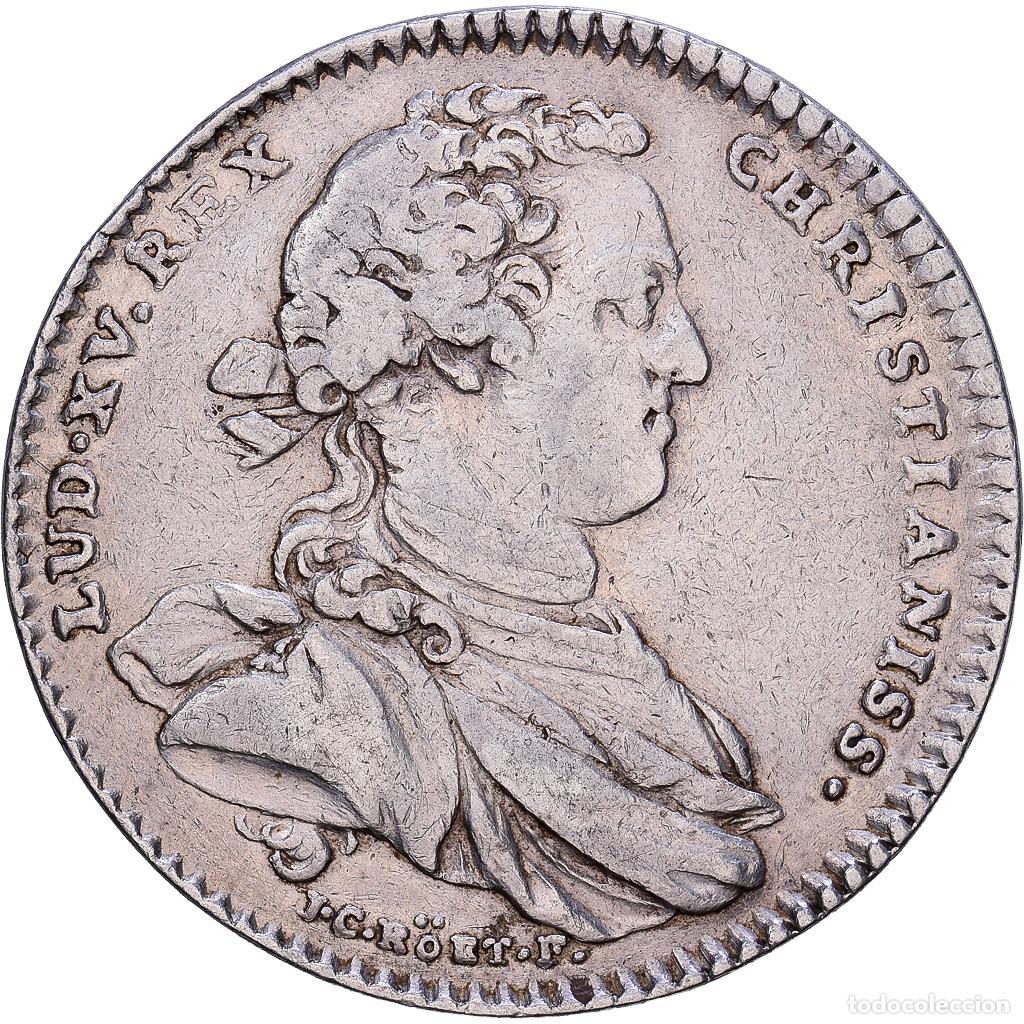 Medallas hist&oacute;ricas: [#1203560] Francia, zeton, Louis XV, Languedoc, Guerre de succession de Pologne, 1735