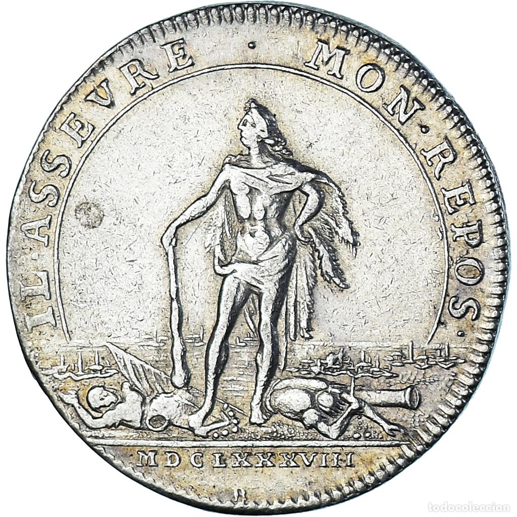 Medallas hist&oacute;ricas: [#1023315] Francia, zeton, Royal, Etats de Bourgogne, 1688, BC+, Plata, Feuardent:9820