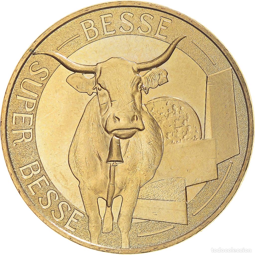 Medallas hist&oacute;ricas: [#1101660] Francia, zeton, Tourist Token, 63/ Super Besse - Vache et fromages, 2016