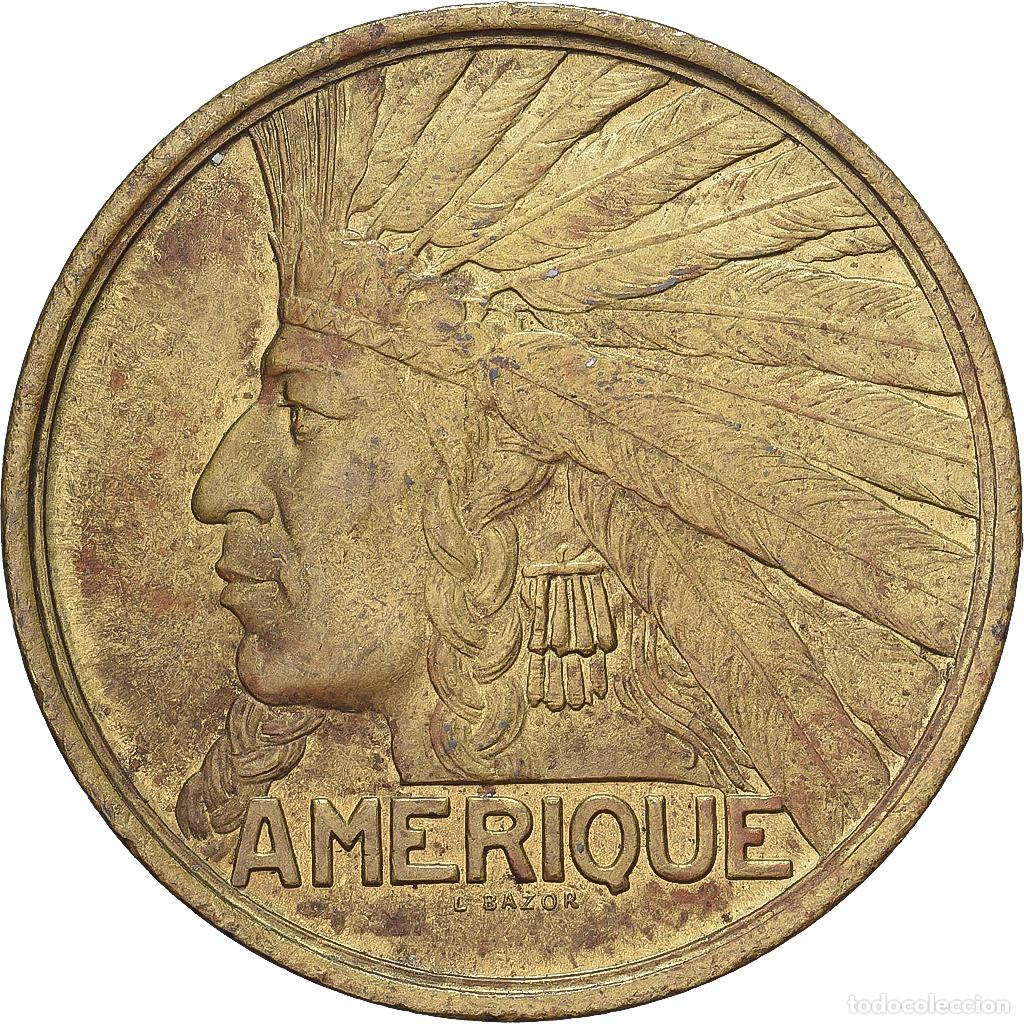 Medallas hist&oacute;ricas: [#1526400] Francia, zeton, Exposition Coloniale Internationale, Paris, Am&eacute;rique, 1931