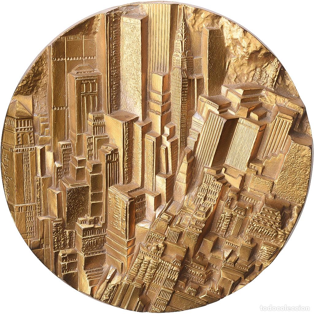 Medallas hist&oacute;ricas: [#1216880] Francia, medalla, New-York, 1987, Bronce, Th&eacute;r&egrave;se Dufresne, EBC