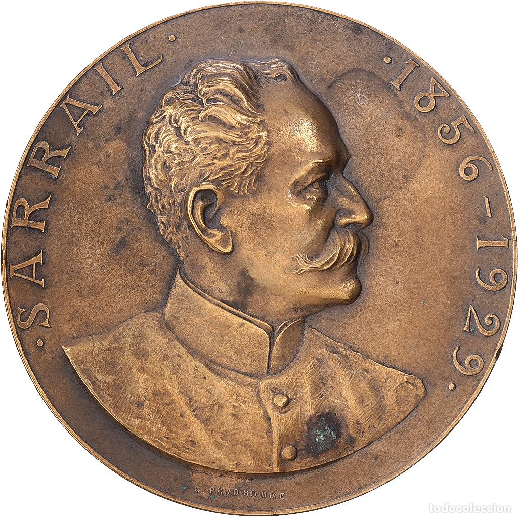 Medallas hist&oacute;ricas: [#1216876] Francia, medalla, A la M&eacute;moire du G&eacute;n&eacute;ral Sarrail, 1929, Bronce, Prud'homme