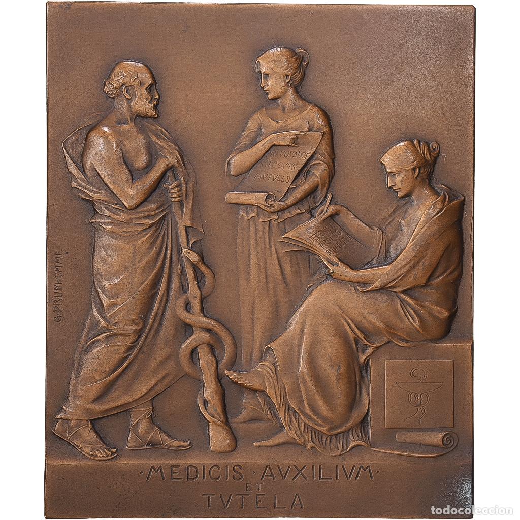 Medallas hist&oacute;ricas: [#1216866] Francia, medalla, Association g&eacute;n&eacute;rale des m&eacute;decins de France, 1908, Bronce