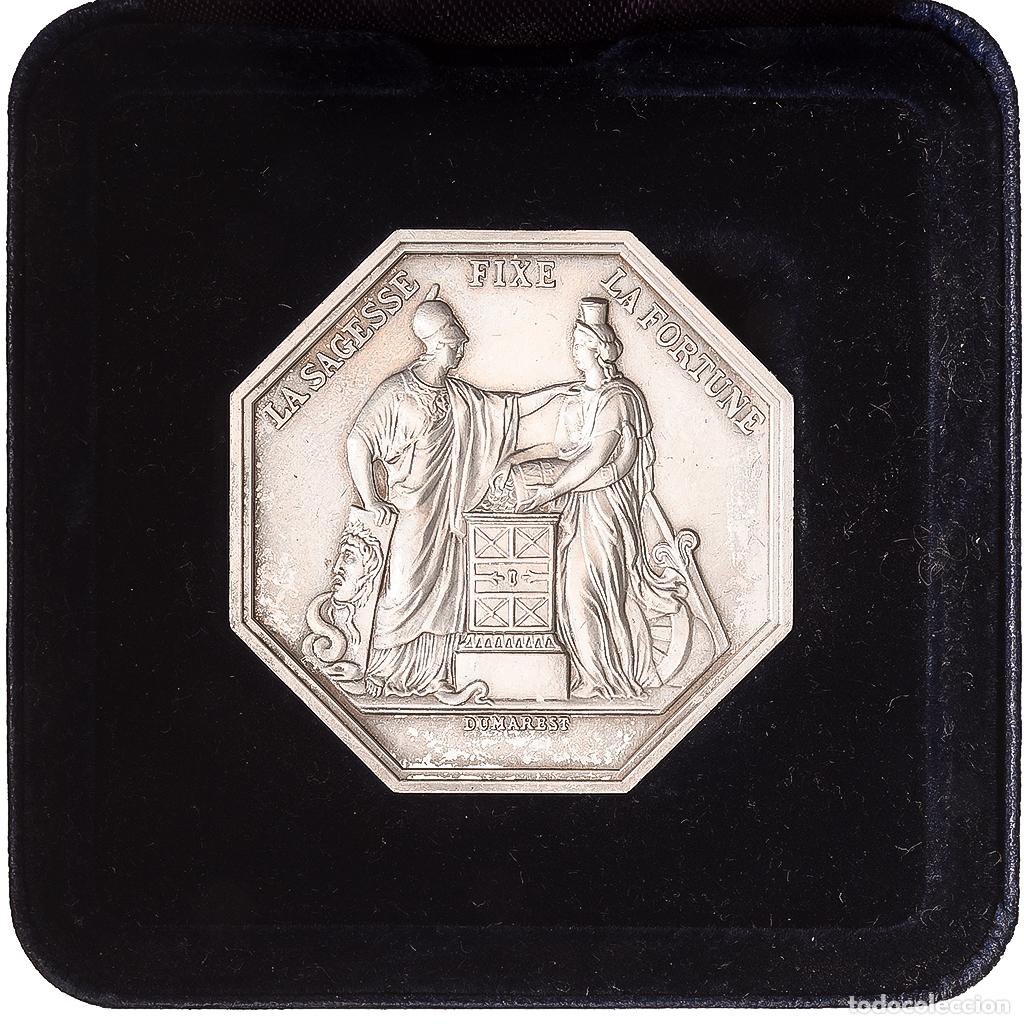 Medallas hist&oacute;ricas: [#1168133] Francia, zeton, Bicentenaire de la Banque de France, 2000, Dumarest, BU, FDC
