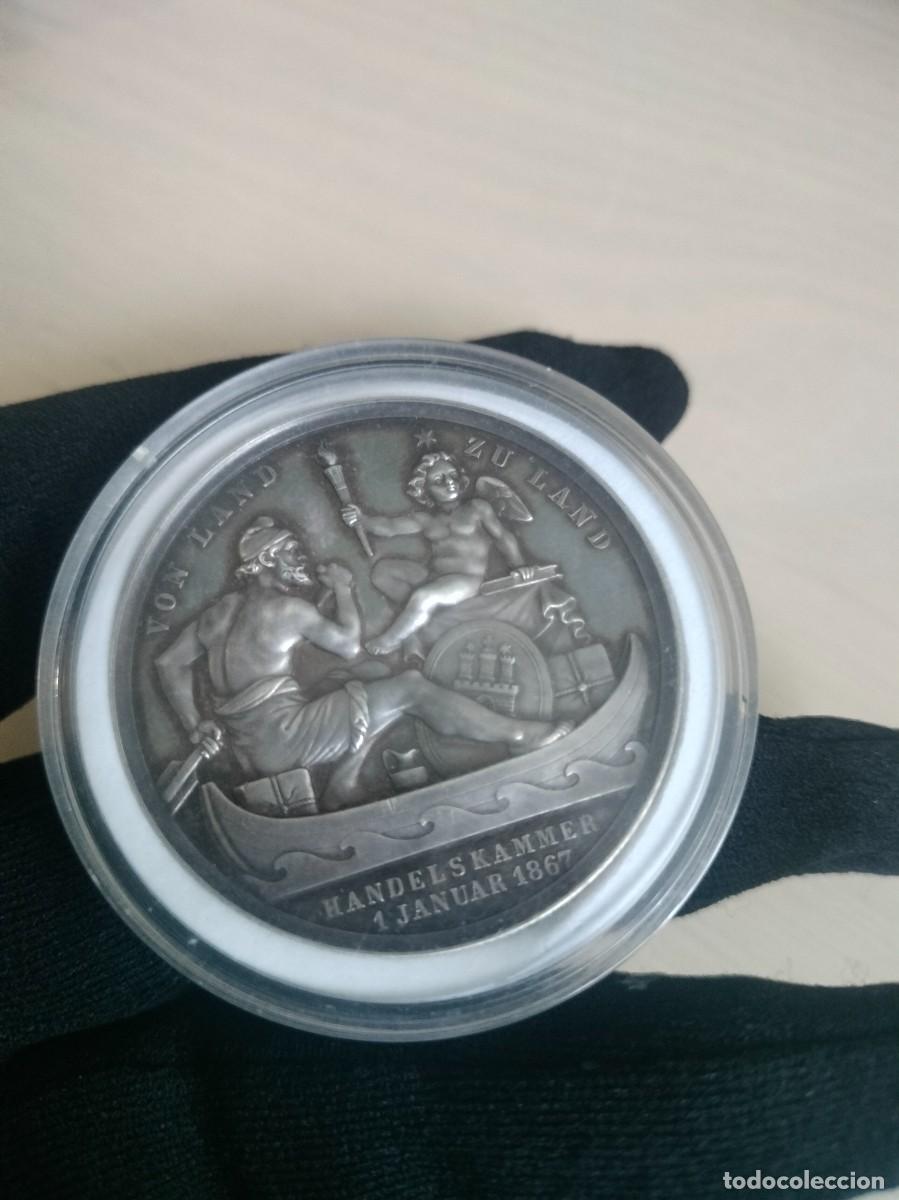 Medallas hist&oacute;ricas: Gran Medalla Conmemorativa de Plata de Ley &ndash; Hamburgo &ndash; Handelskammer / Commerz Deputation