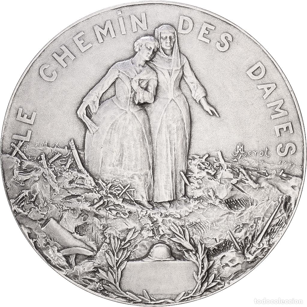 Medallas hist&oacute;ricas: [#1216825] Francia, medalla, Centenaire Premi&egrave;re Guerre Mondiale, Chemin des Dames, Bronce