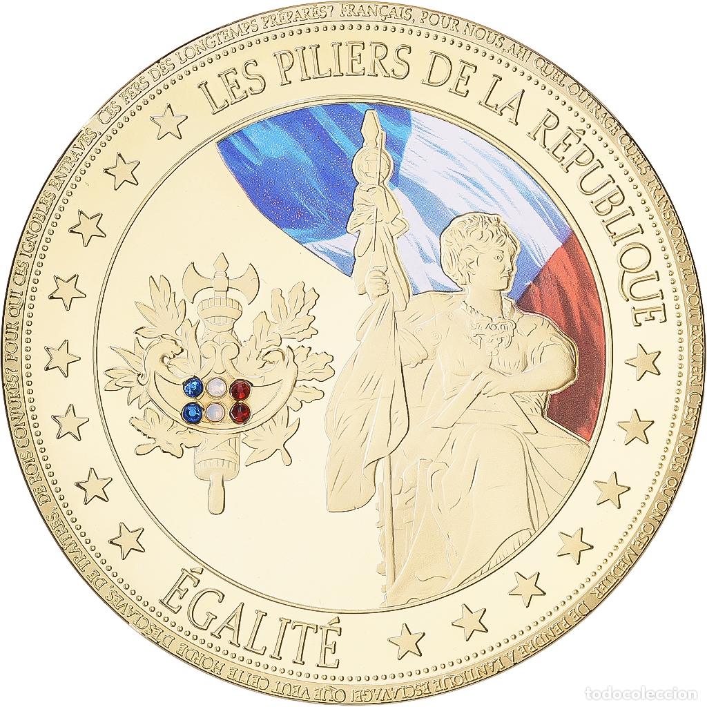 Medallas hist&oacute;ricas: [#1216833] Francia, medalla, Les Piliers de la R&eacute;publique, Egalit&eacute;, Copper Clad Brass, SC