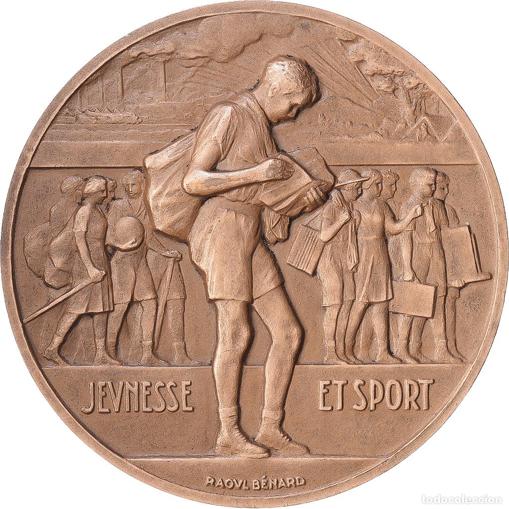 Medallas hist&oacute;ricas: [#1216843] Francia, medalla, Jeunesse et sports, Bronce, Raoul B&eacute;nard, EBC