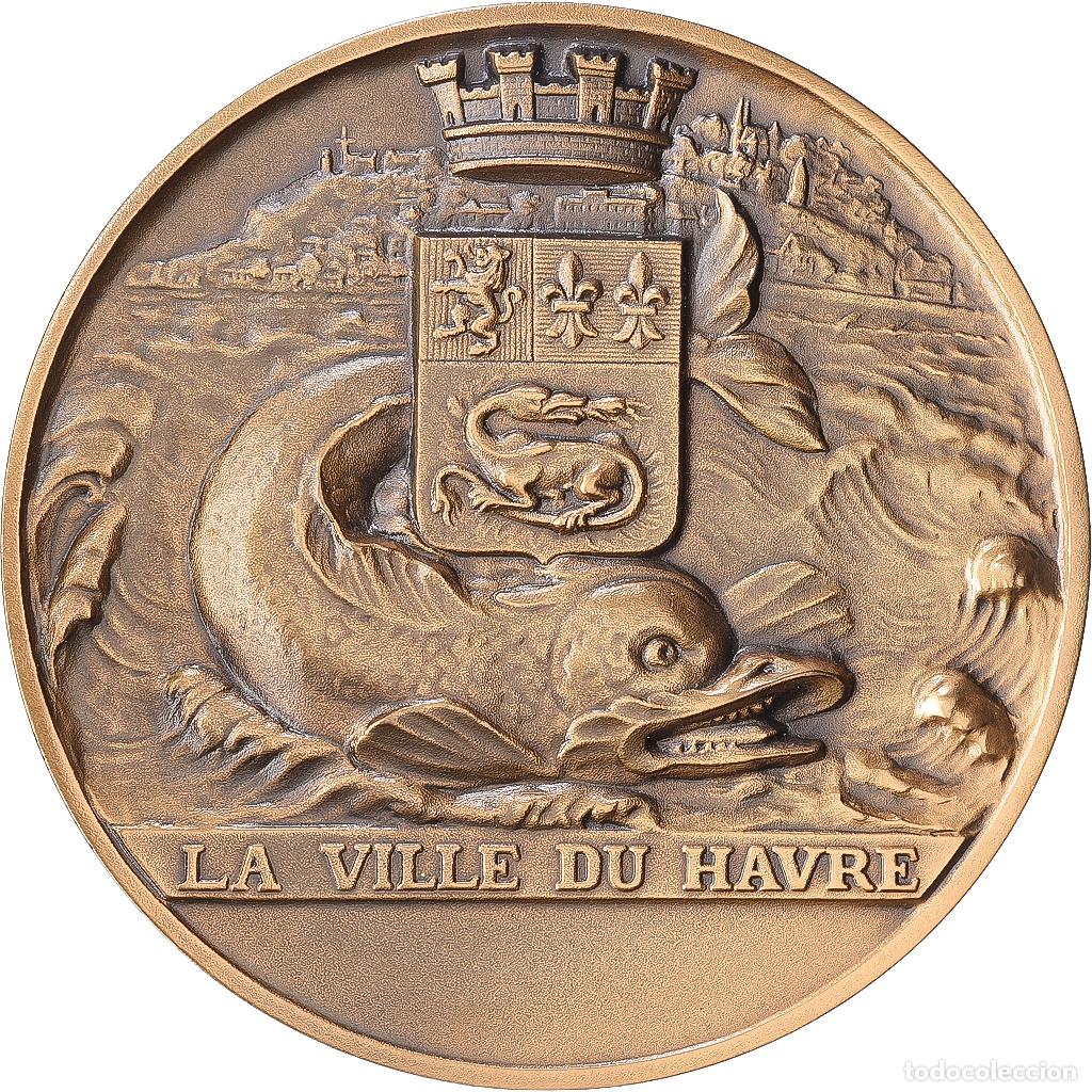 Medallas hist&oacute;ricas: [#1216844] Francia, medalla, Le Havre, Porte Oc&eacute;ane, Bronce, Saladin, SC