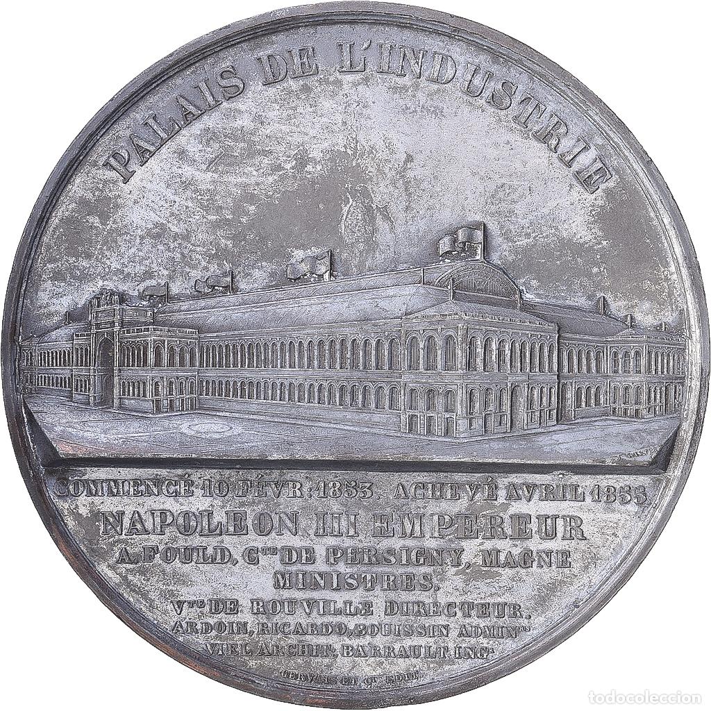 Medallas hist&oacute;ricas: [#1216855] Francia, medalla, Second Empire, Exposition Universelle, Palais de l'Industrie