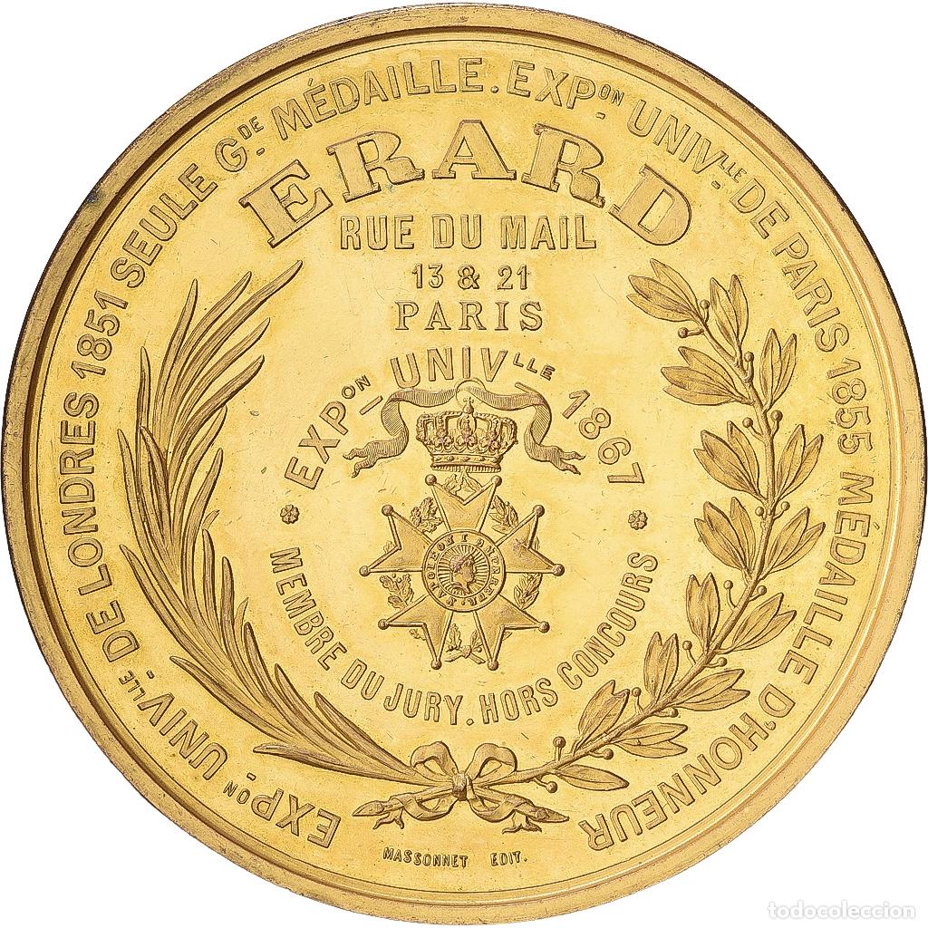 Medallas hist&oacute;ricas: [#1216858] Francia, medalla, Honneur, Erard, Piano, Exposition Universelle, 1867, Copper