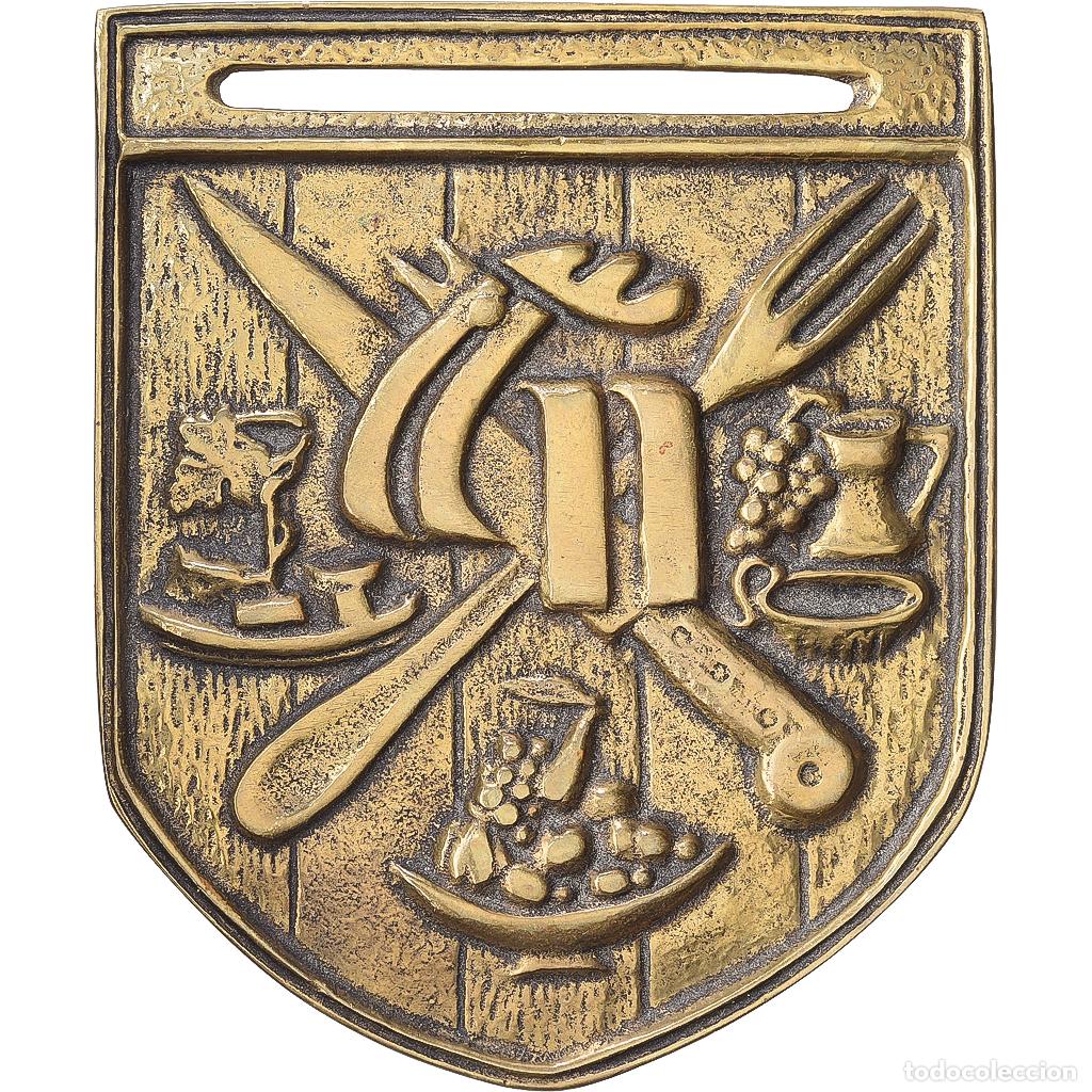 Medallas hist&oacute;ricas: [#1216862] Francia, Plaque, Les Ma&icirc;tres-Conseils en Gastronomie fran&ccedil;aise, Lat&oacute;n, Le